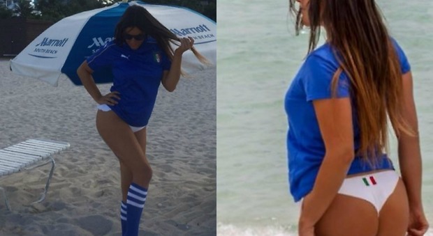Claudia Romani sexy tifosa: il suo messaggio per gli Azzurri