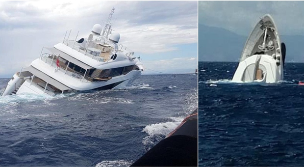 Mega yacht Saga di 40 metri affonda al largo di Catanzaro: salvi gli ospiti a bordo.Era in navigaziona da Gallipoli a Milazzo