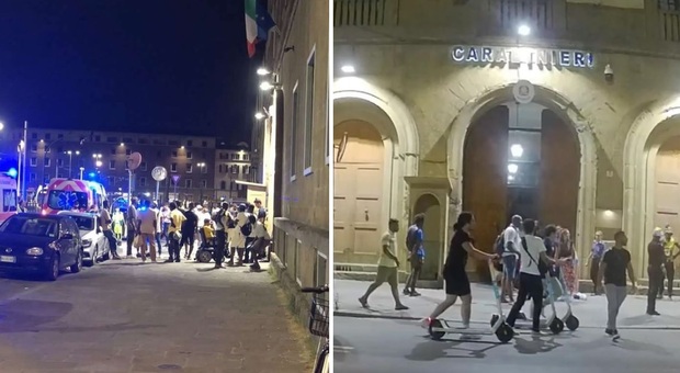 Firenze choc, rissa con coltelli davanti alla caserma dei carabinieri: 2 feriti e 6 denunciati