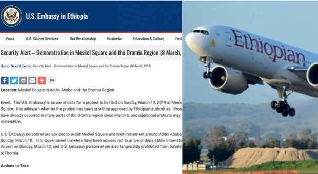 «Non partite da Addis Abeba il 10 marzo», la coincidenza choc dell'avviso dell'ambasciata Usa due giorni prima dell'incidente aereo
