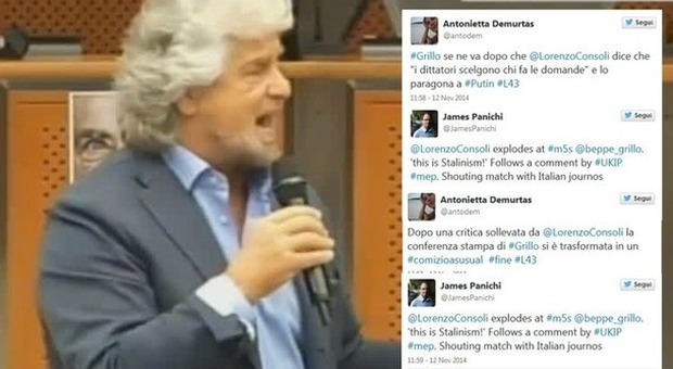 Beppe Grillo al Parlamento europeo