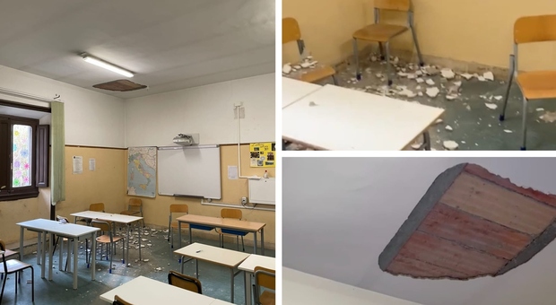 Roma, crollano pezzi di intonaco dal soffitto al liceo Machiavelli: sfiorate due ragazze durante la lezione