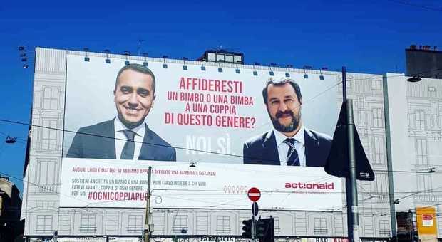 La provocazione di ActionAid: tutte le coppie possono adottare a distanza. Anche Salvini e Di Maio