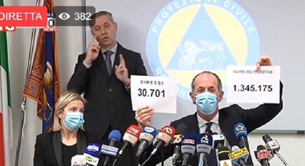 Luca Zaia in diretta, le ultime notizie sulla pandemia da Covid in Veneto