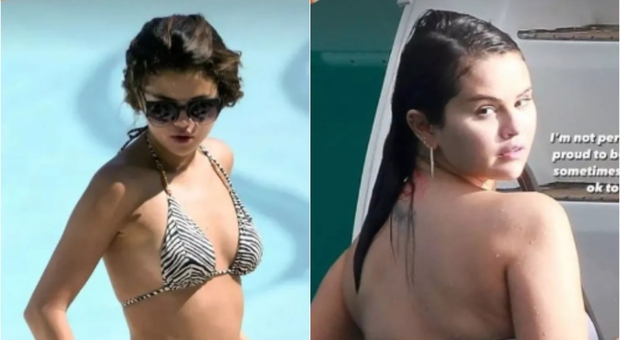 Selena Gomez e la body positive, due foto instagram in bikini: «non sono perfetta, ma sono fiera di me»