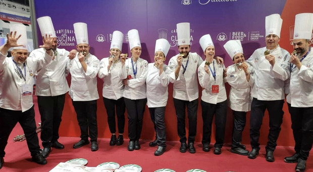 Gli chef premiati ai campionati di cucina a Rimini