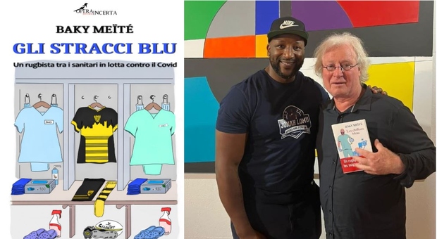 Bakary "Baky" Meité con il leggendario Jean Pierre Rives, capitano dei Bleus e artista