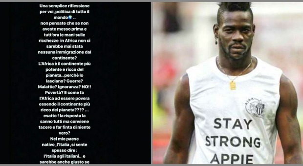 immagine Balotelli e il messaggio social: «Lasciate l’Africa agli africani»