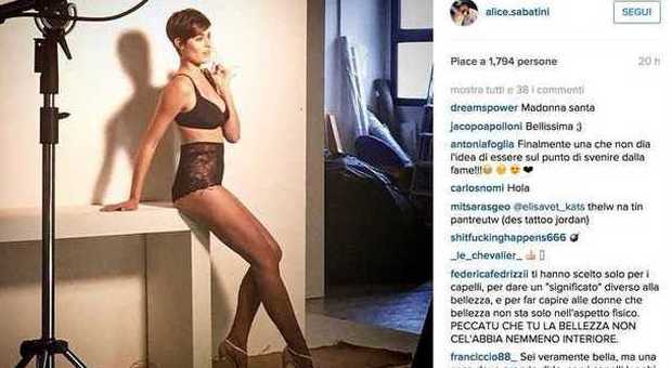 Alice Sabatini sexy su Instagram