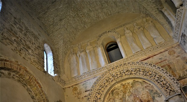 Il Tempietto Longobardo senza gli scranni lignei del Trecento a Cividale del Friuli