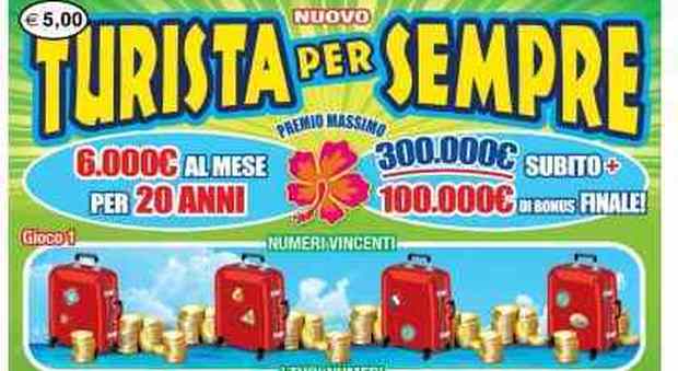 Roma, vincita record "Turista per sempre": impiegata si aggiudica 6 mila euro al mese con il gratta e vinci