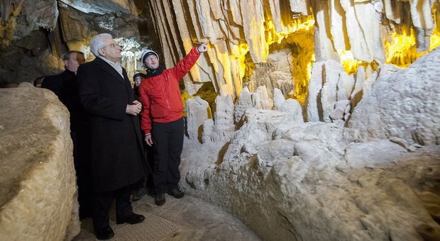 Grotte di Castellana, il Presidente Mattarella in visita per gli 80 anni della scoperta
