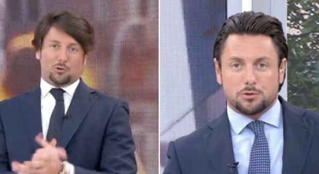 Andrea Giambruno, il look a "Diario del giorno" scatena i social: «Ma chi gli pettina i capelli?». Lui reagisce così