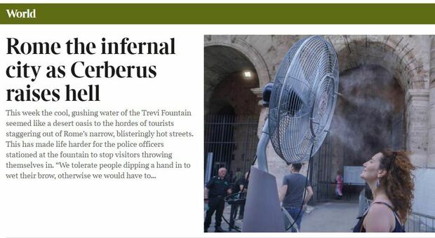 Caldo record, il Times: «Roma un inferno». Il Guardian: «Temperature mai viste»