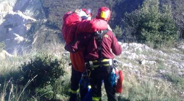 Cinque escursionisti salvati sul Vettore dai vigili del fuoco