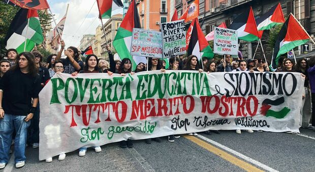 ll corteo pro Palestina a Napoli