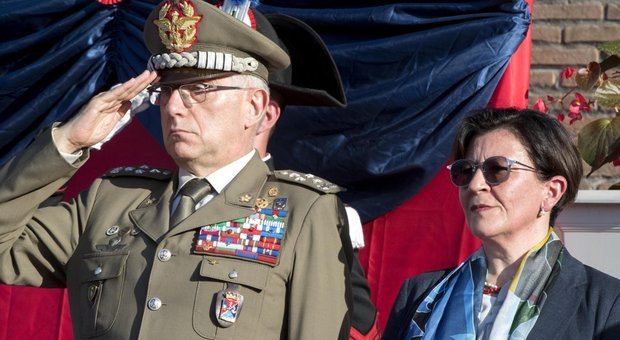 Elisabetta Trenta con il Capo di Stato maggiore della Difesa Claudio Graziano