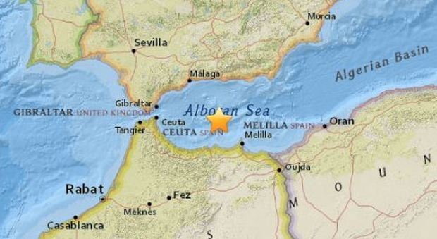 Scossa di terremoto tra Marocco e Spagna: magnitudo 5.6