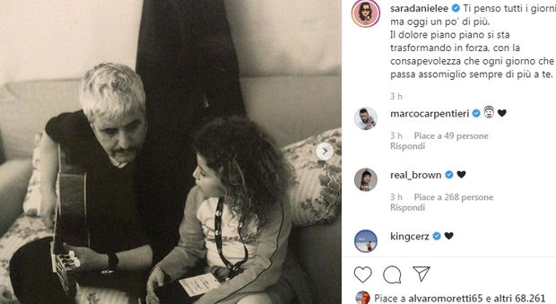 Pino Daniele, la figlia Sara su Instagram: «Ti assomiglio sempre di più». Testo commovente