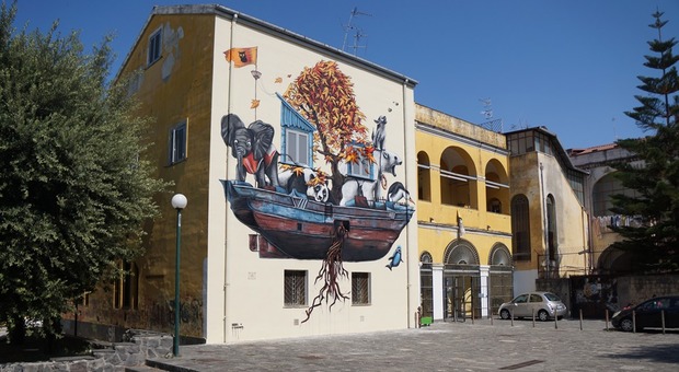 La street art parla di ambiente e migranti: ecco l'opera nata dall'idea dei bambini di Ponticelli