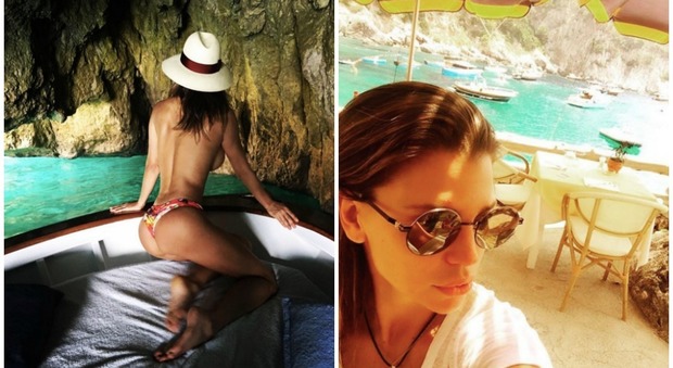Claudia Galanti, vacanza lusso a Capri. Fan: "In tv piangevi miseria"