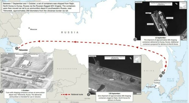 Gurra Ucraina, Usa: «Corea del Nord ha inviato oltre mille container di armi alla Russia»
