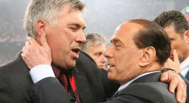 Carlo Ancelotti e Silvio Berlusconi