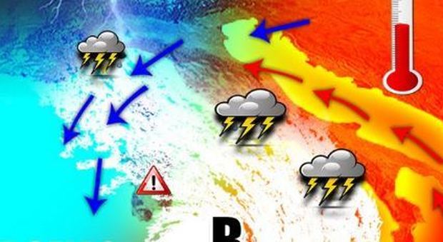 Meteo, arriva Caronte: temporali, piccoli tornado e temperature su di 15 gradi