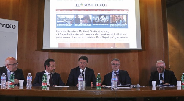 Il premier Renzi al Mattino: «Bagnoli, via la colmata. Al Sud non ci può essere cultura anti-industriale. I napoletani possono credere nel futuro. Elezioni? Il Pd se la gioca»