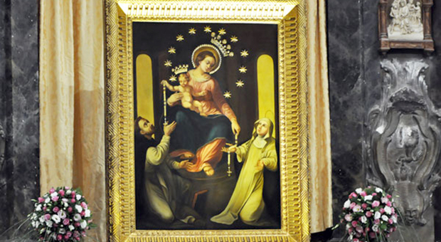 Il quadro della Madonna di Pompei a San Giovanni Rotondo