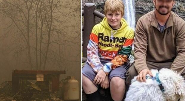 Incendi negli Usa: Wyatt, 12 anni, trovato morto carbonizzato abbracciato al suo cane