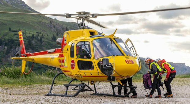 L'elicottero del soccorso alpino
