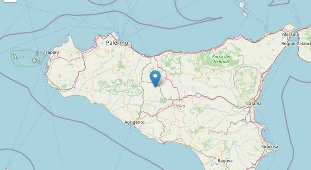 Terremoto in Sicilia, forte scossa di magnitudo 3.5 tra Caltanissetta e Palermo