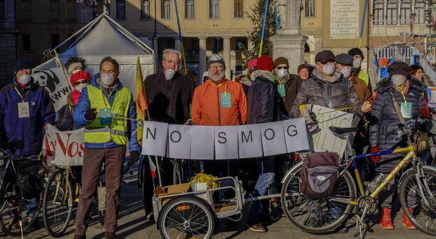 Una protesta contro lo smog a Rovigo