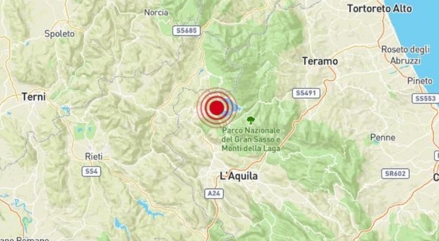 Terremoto nell'Aquilano di 3.2, avvertito da Amatrice a Pescara