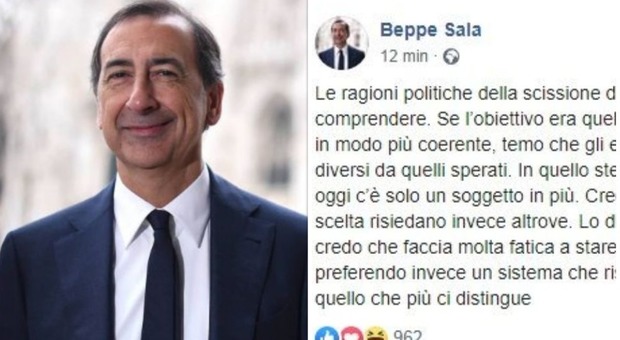Renzi Lascia il Pd, Beppe Sala attacca: «Matteo fa fatica a stare in una comunità collaborativa»