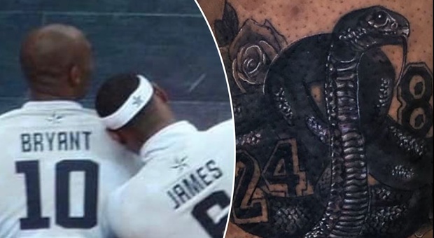 Kobe Bryant, LeBron James lo celebra con un tatuaggio: «Mio fratello, per sempre»