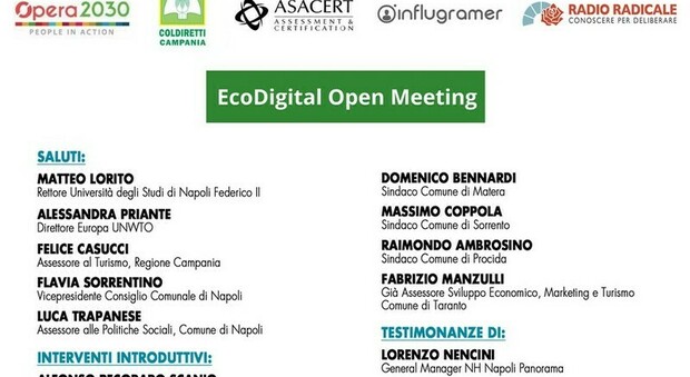 Napoli, Ecodigital open meeting per un turismo culturale ed enogastronomico