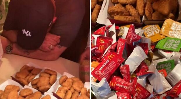 Papà sbaglia l'ordine al McDonald's, il rider gli porta 200 crocchette di pollo: «Lui era sotto choc, io credevo fosse uno scherzo»