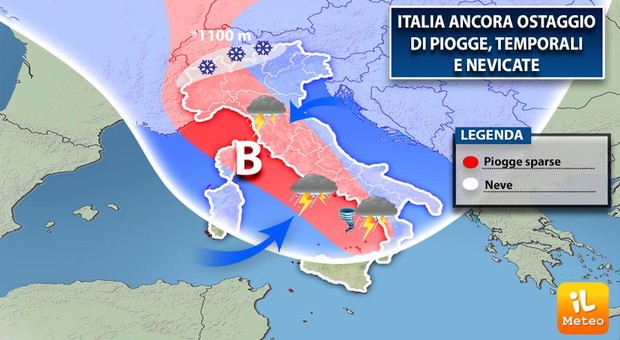 Italia ostaggio del maltempo E arriva la neve Previsioni