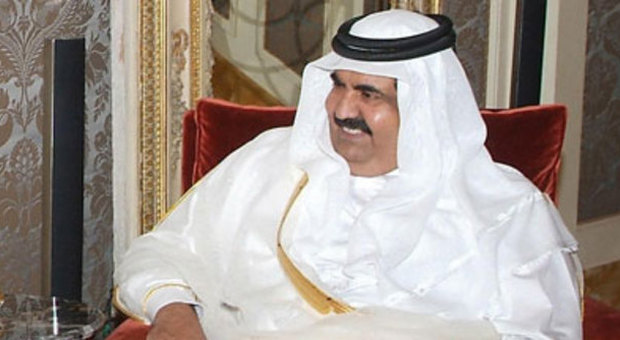 L'emiro del Qatar Hamad bin Khalifa al-Thani