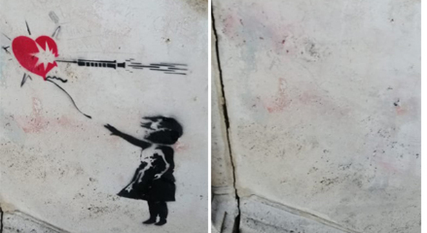 Orvieto, cancellato il disegno ispirato all'opera "Balloon Girl" di Banksy