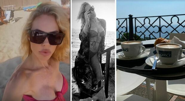 Ilary a Sabaudia, prima volta (dopo 20 anni) senza Totti: le foto in bikini infiammano il web