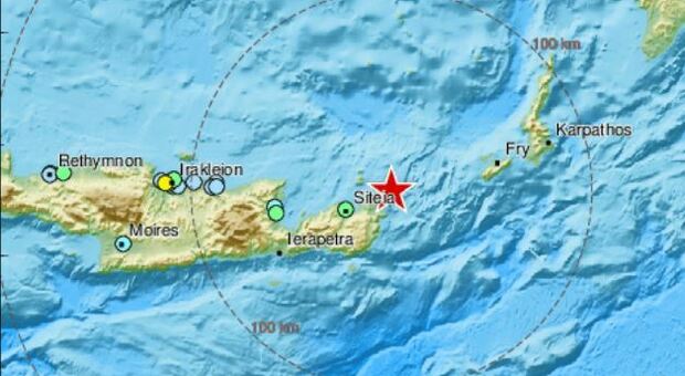 Terremoto a Creta, magnitudo 6.3: epicentro al largo delle coste dell'isola