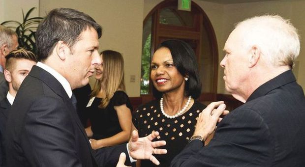Renzi con Condoleezza Rice e George Shultz