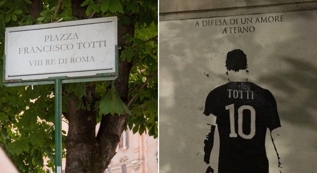 La piazza di Testaccio intitolata a Totti