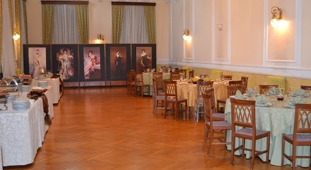 Il salone delle feste dell'Istituto Alberghiero di Fiuggi