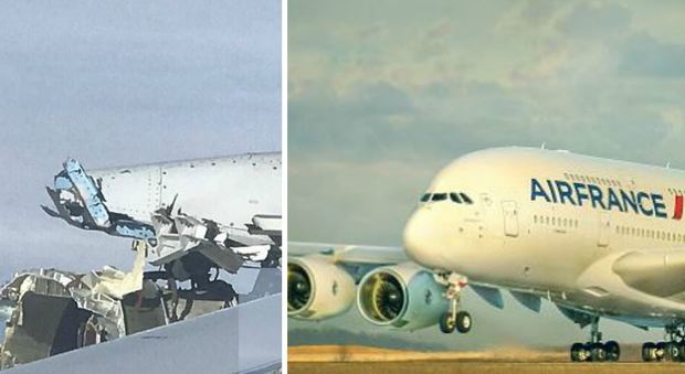 Esplode il motore di un Airbus 380 dell'Air France: atterraggio d'emergenza in Labrador Video