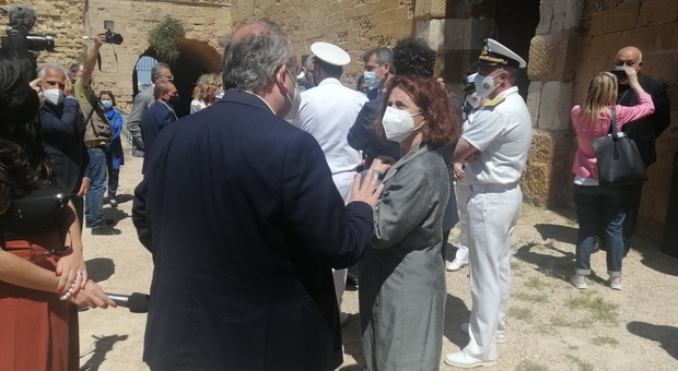 Il sindaco Riccardo Rossi con il segretario regionale del ministero dei Beni culturali, Maria Piccarreta