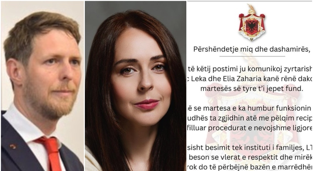 Albania, il principe Leka II e la principessa Elia divorziano dopo 8 anni. «Il matrimonio ha perso la sua funzione»